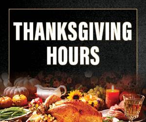 Thanksgiving Hours